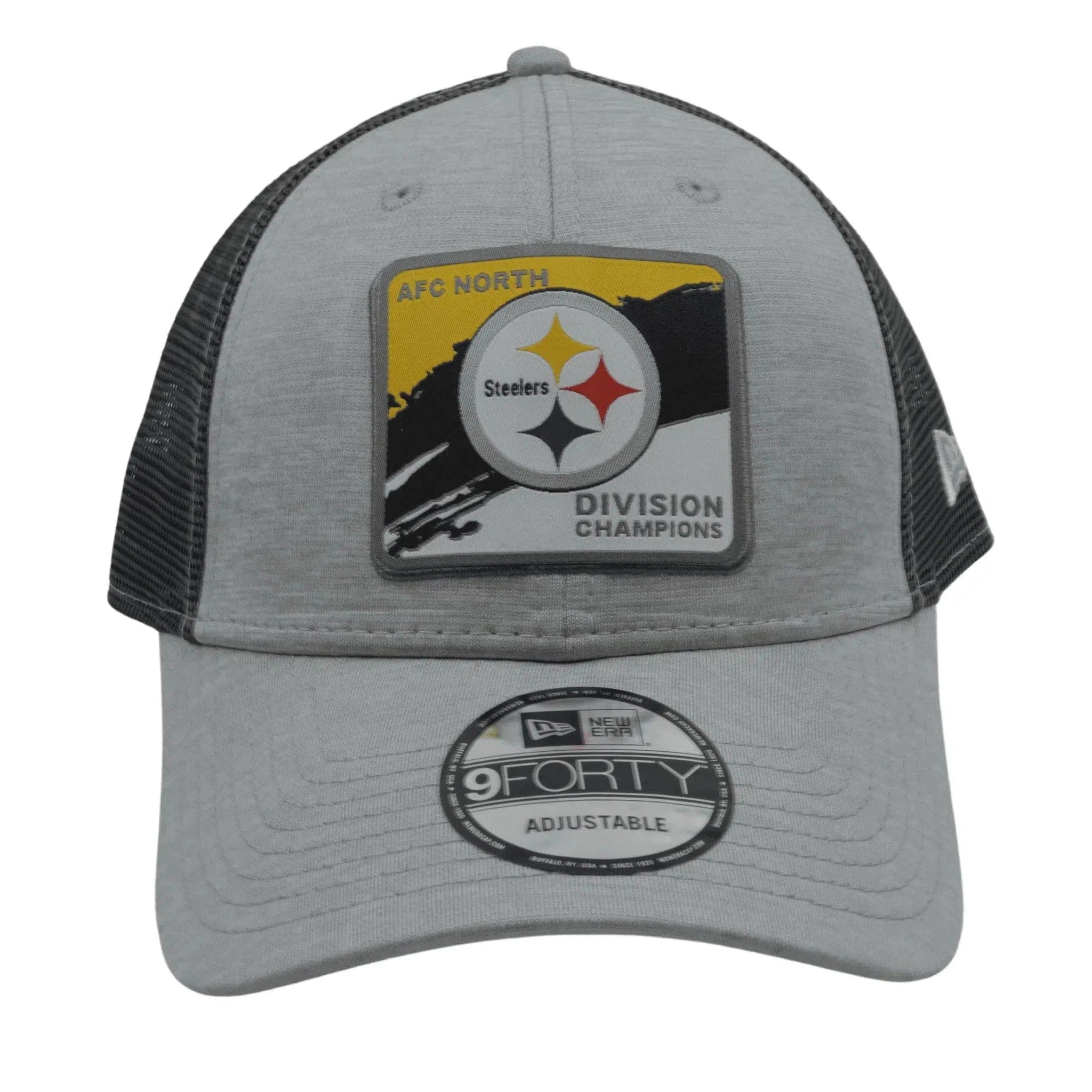 Pittsburgh Steelers New Era 9FORTY Division Champions 2Tone Gray NFL Hat