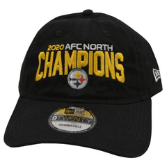 Pittsburgh Steelers New Era 9TWENTY AFC North NFL Champions Adjustable Black Hat