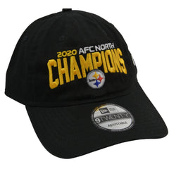 Pittsburgh Steelers New Era 9TWENTY AFC North NFL Champions Adjustable Black Hat