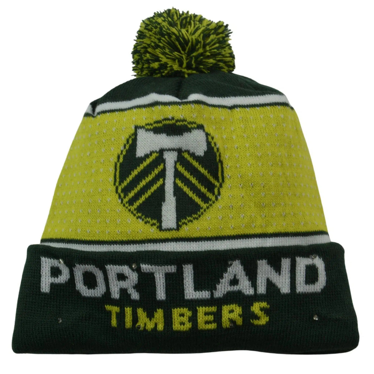 Portland Timbers MLS Soccer / Futbol LED Lights Pom Pom Winter Knit Hat Beanie