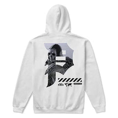 Primitive Skate Apparel & Call of Duty, Modern Warfare Collaborative Mapping Dirty P Men's White Hoodie Sweatshirt