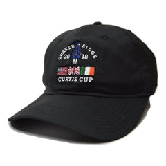 Quaker Ridge Curtis Cup Ahead Golf Performance Lightweight Tech Black Adjustable Golf Hat