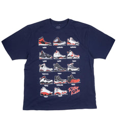 Retro Kicks 1980's - 90's Sneaker Heads Retro Collection Men's Blue T-Shirt