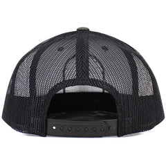 "River Life Camo & Black Mesh Back Trucker Hat by KB Ethos - Perfect for River Enthusiasts!"