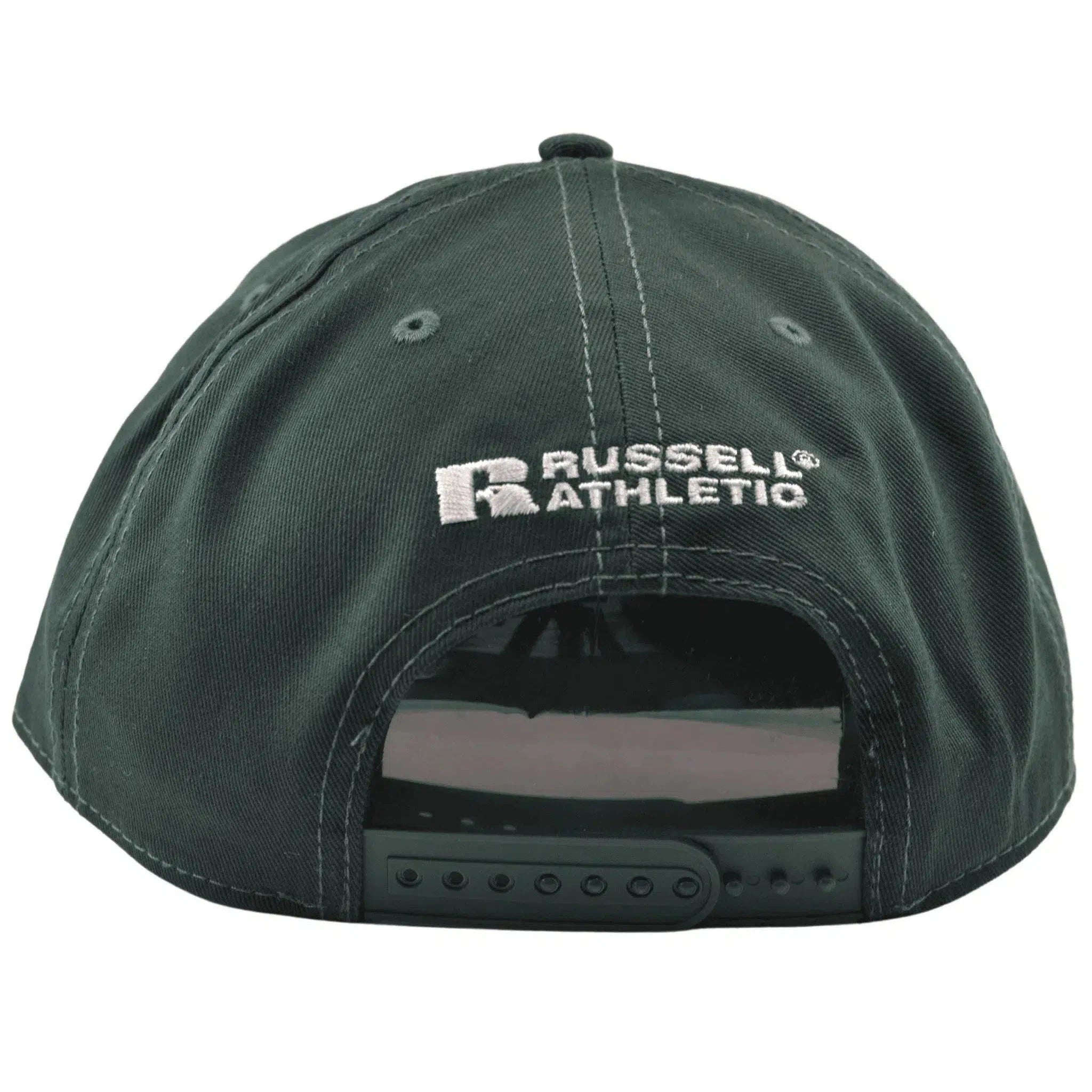 Russell Athletic Sportswear "R" Logo Green Flat Bill Snapback Hat