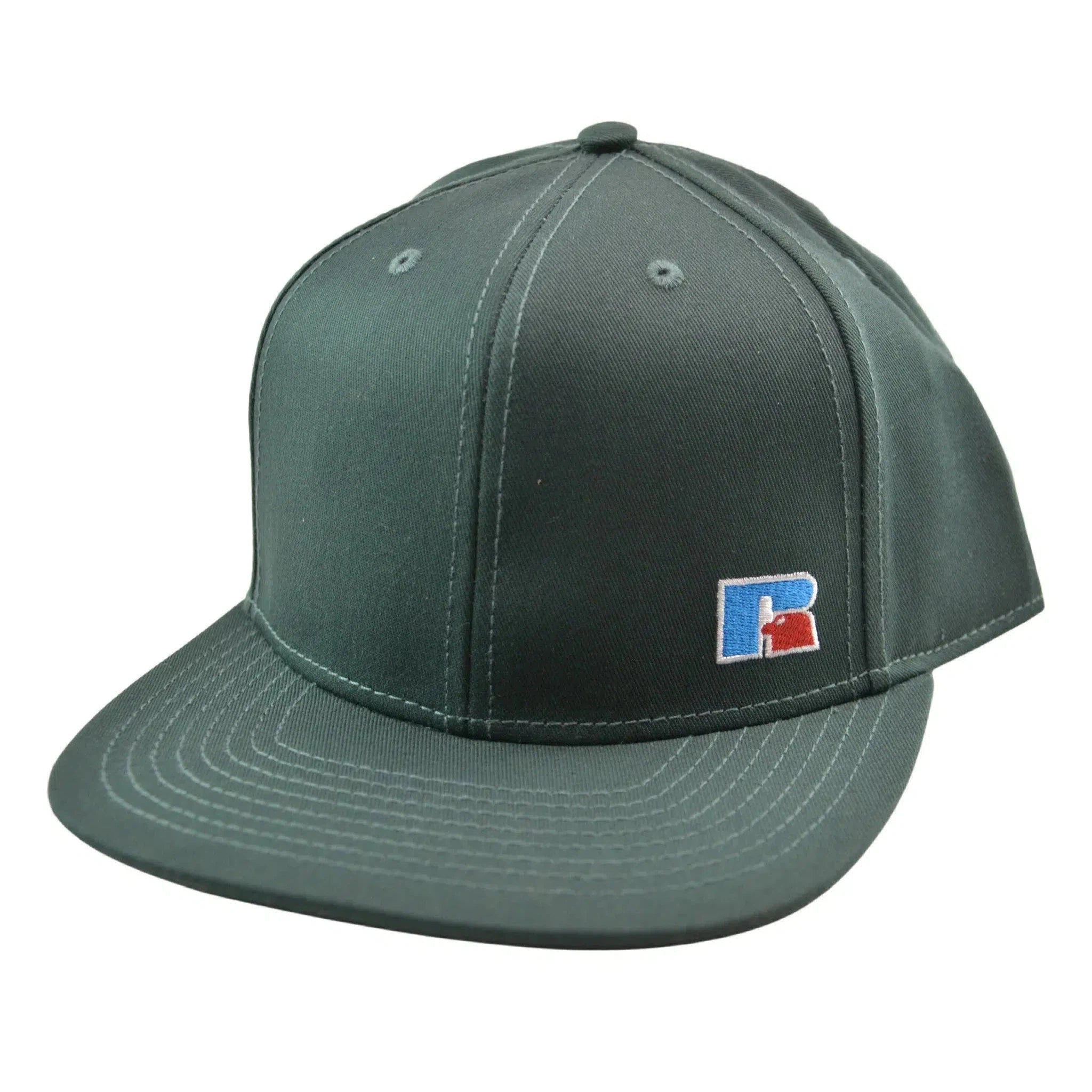 Russell Athletic Sportswear "R" Logo Green Flat Bill Snapback Hat