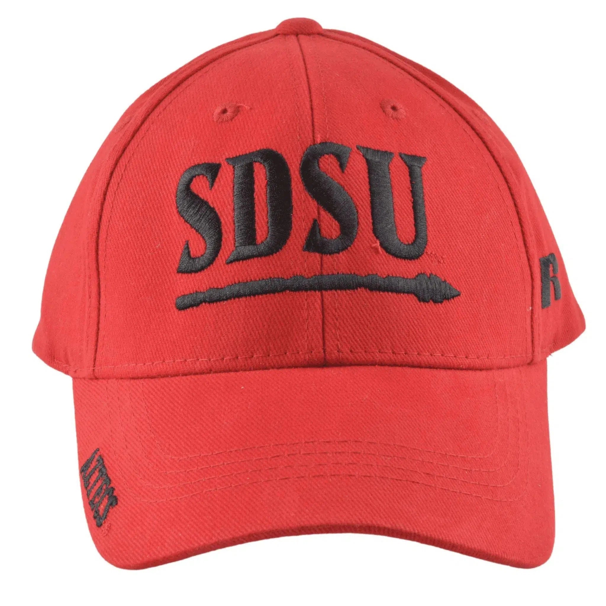 SDSU San Diego State Cougars NCAA Russell Athletic Red Team Logo Adjustable Hat