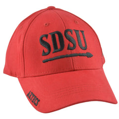 SDSU San Diego State Cougars NCAA Russell Athletic Red Team Logo Adjustable Hat