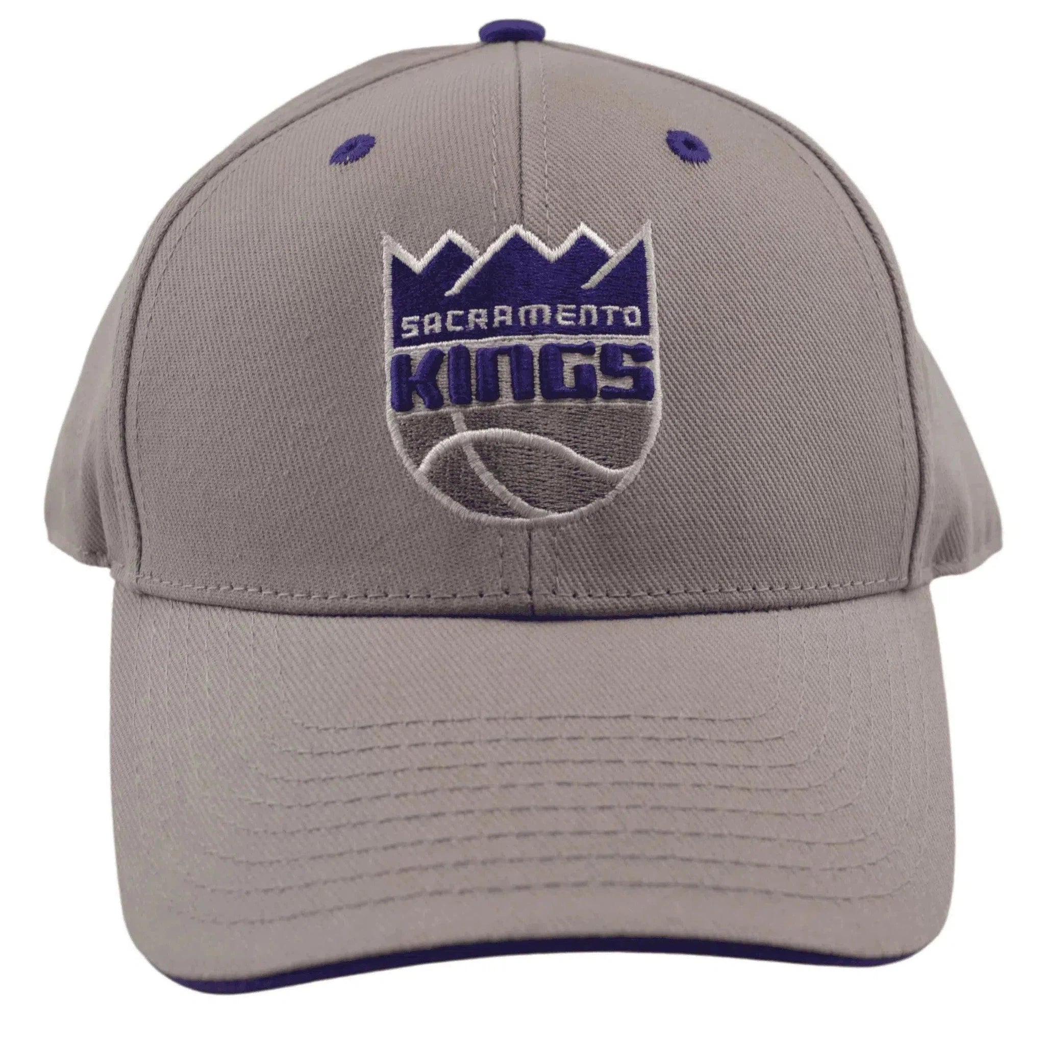 Sacramento Kings Fan Favorite Gray NBA Team Logo Adjustable Hat