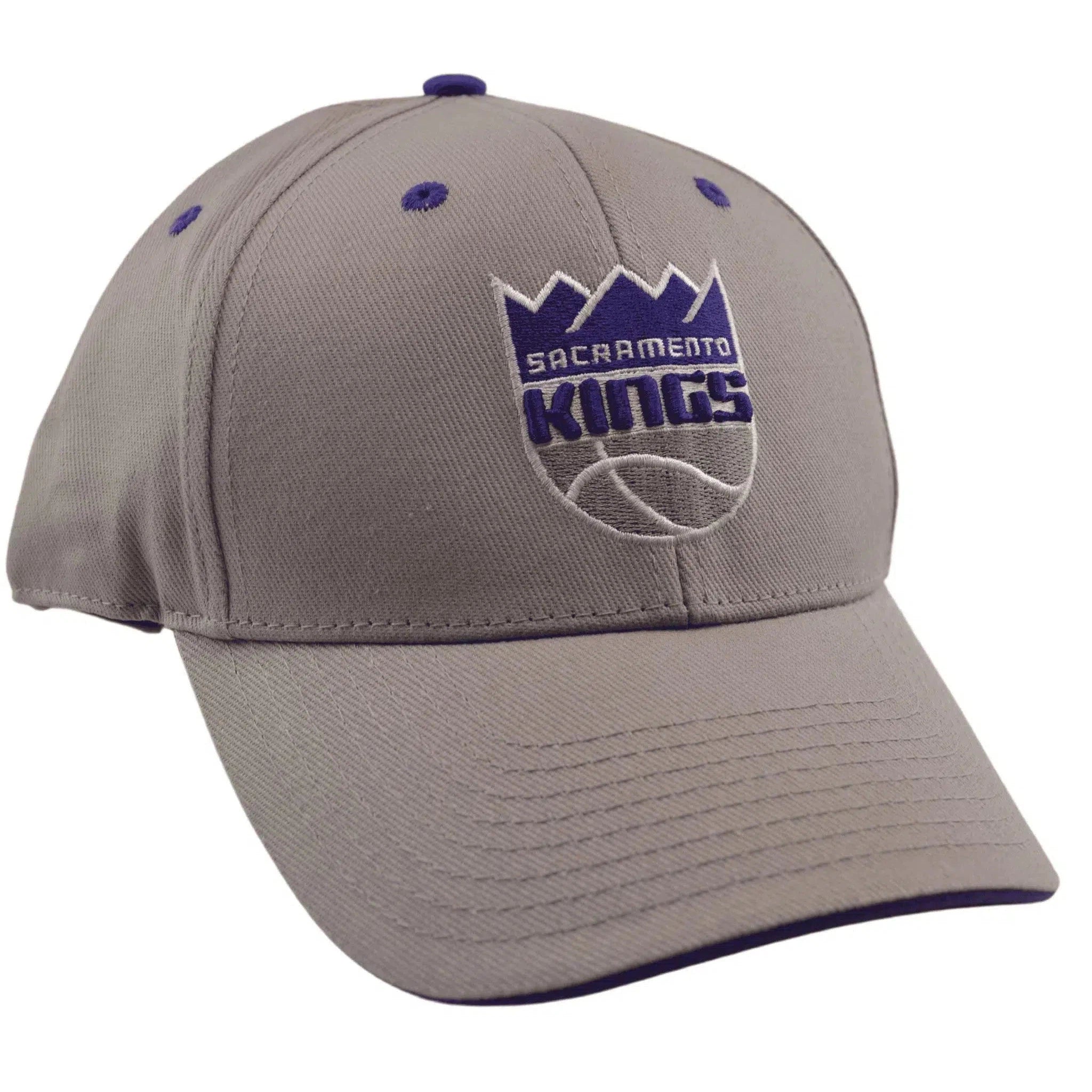 Sacramento Kings Fan Favorite Gray NBA Team Logo Adjustable Hat