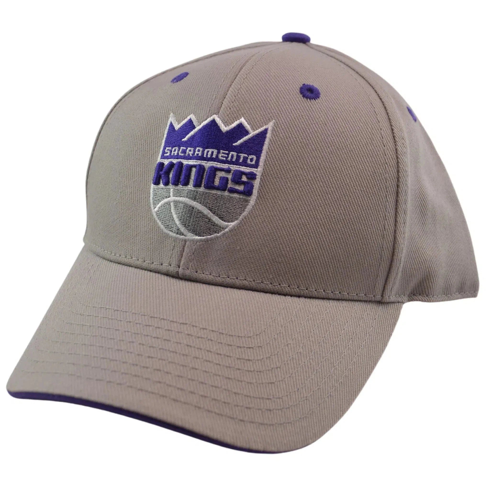 Sacramento Kings Fan Favorite Gray NBA Team Logo Adjustable Hat