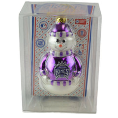 Sacramento Kings NBA Snowman Sport Collectors Series Glass Holiday Ornament by Topperscot