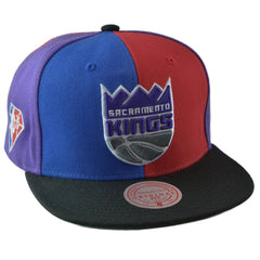 Sacramento Kings NBA Team Era Pinwheel Men's Snapback Cap, Flat Bill Hat by Mitchell & Ness