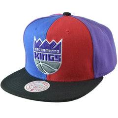 Sacramento Kings NBA Team Era Pinwheel Men's Snapback Cap, Flat Bill Hat by Mitchell & Ness