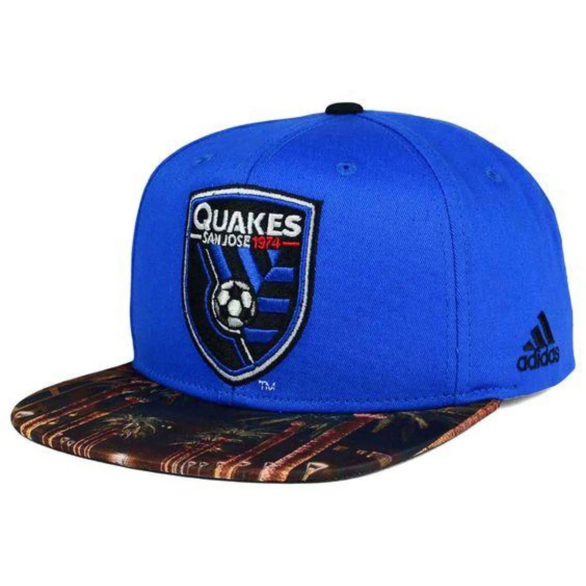 San Jose Earthquake Adidas VM75Z MLS Skyline Soccer Team Logo Snapback Cap