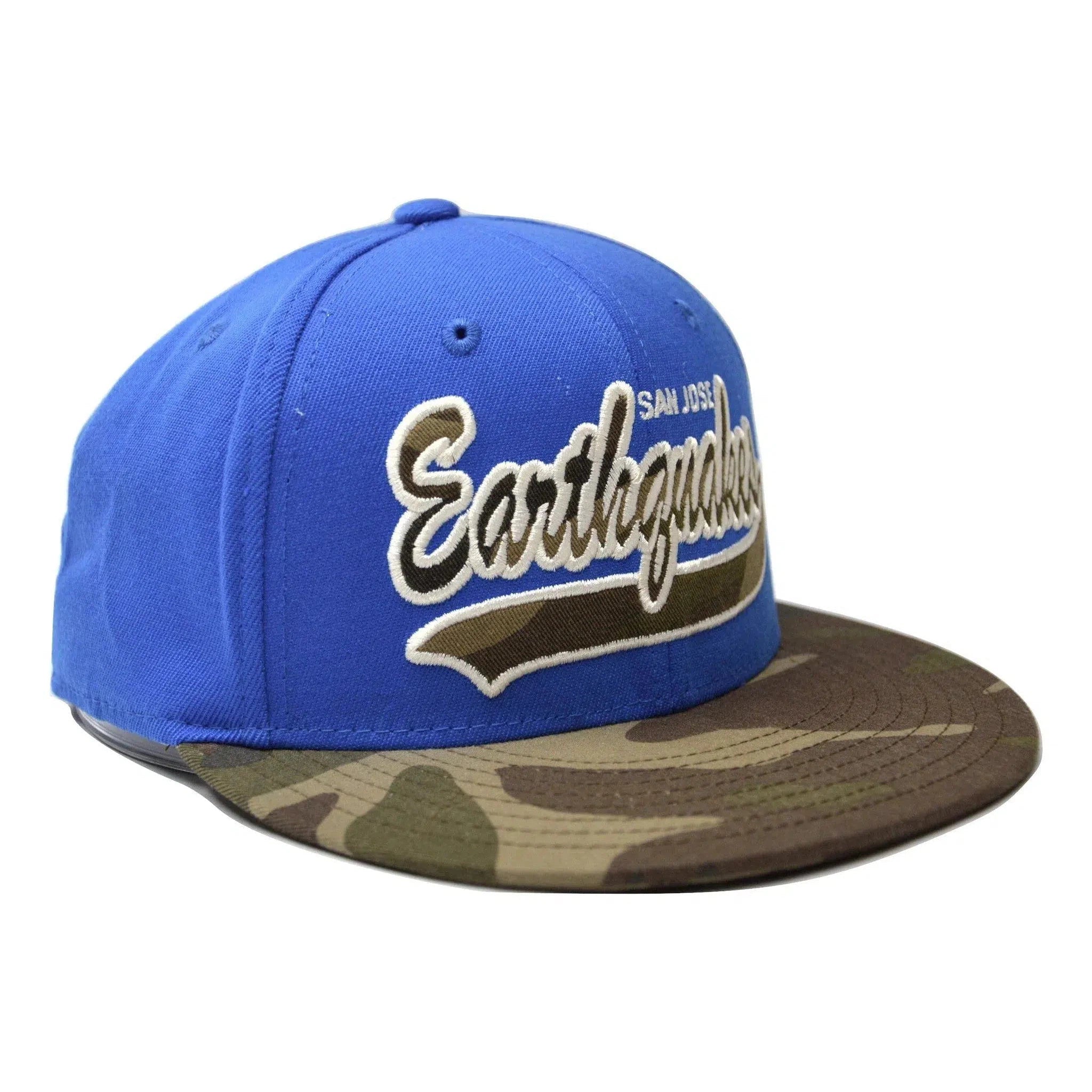 San Jose Earthquakes Adidas MLS Team Flex Fit Camo Flat Bill Hat Soccer Cap