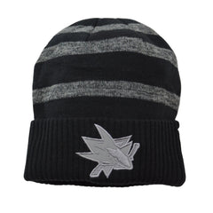 San Jose Sharks NHL Reflective Sneaker Knit Cuffed Black Winter Hat