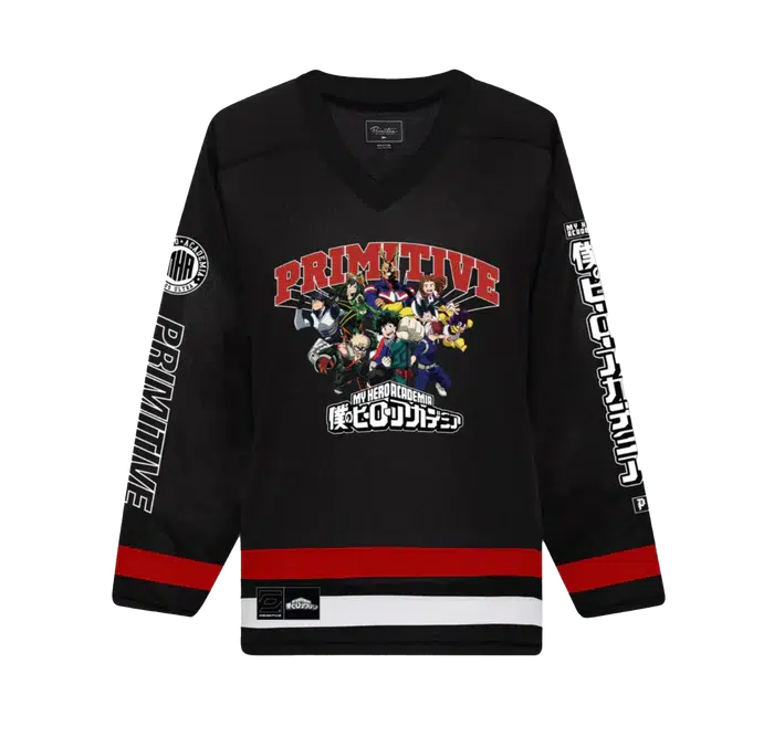 Primitive x My Hero Academia Black Hockey Jersey