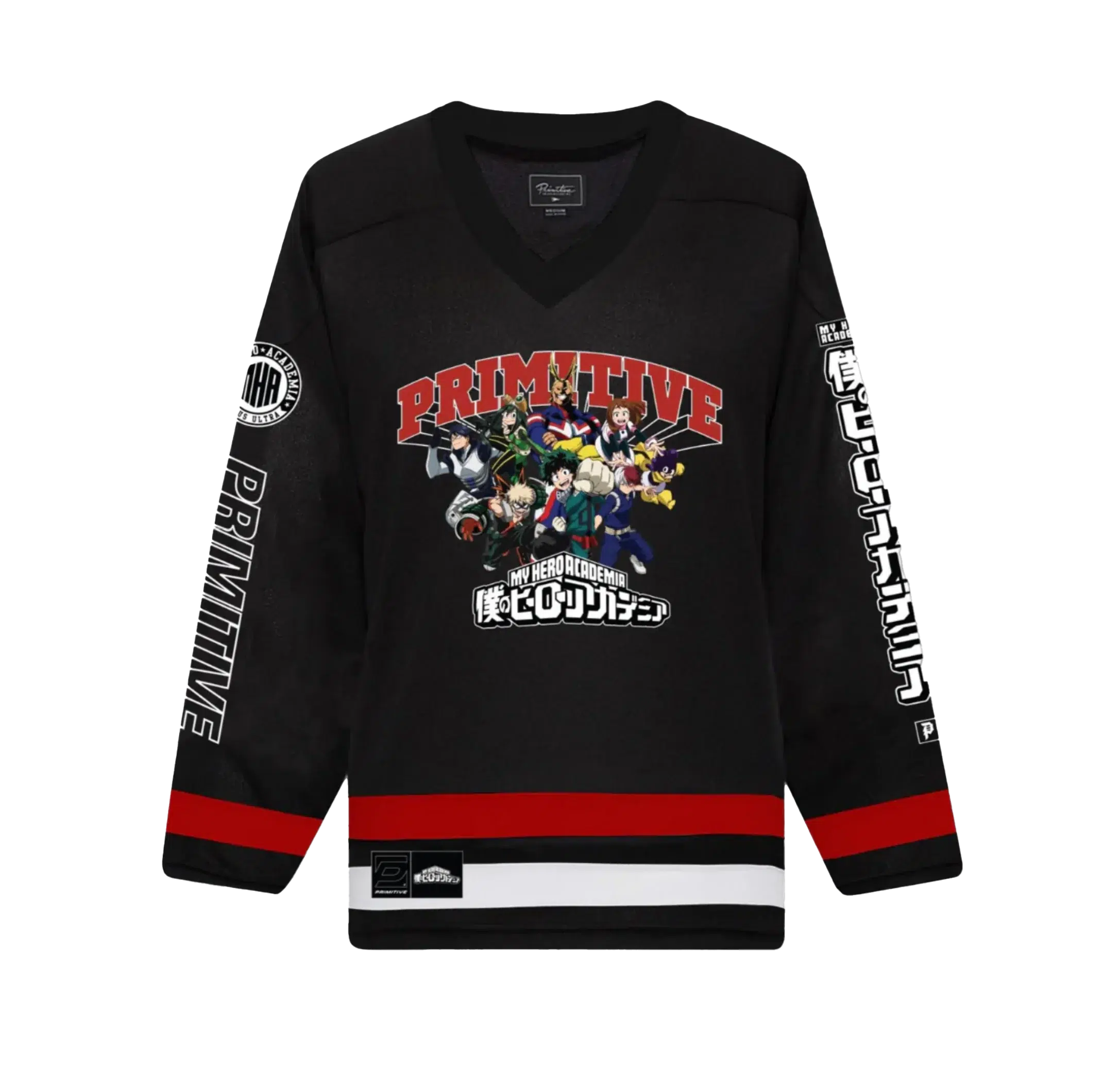 Primitive x My Hero Academia Black Hockey Jersey