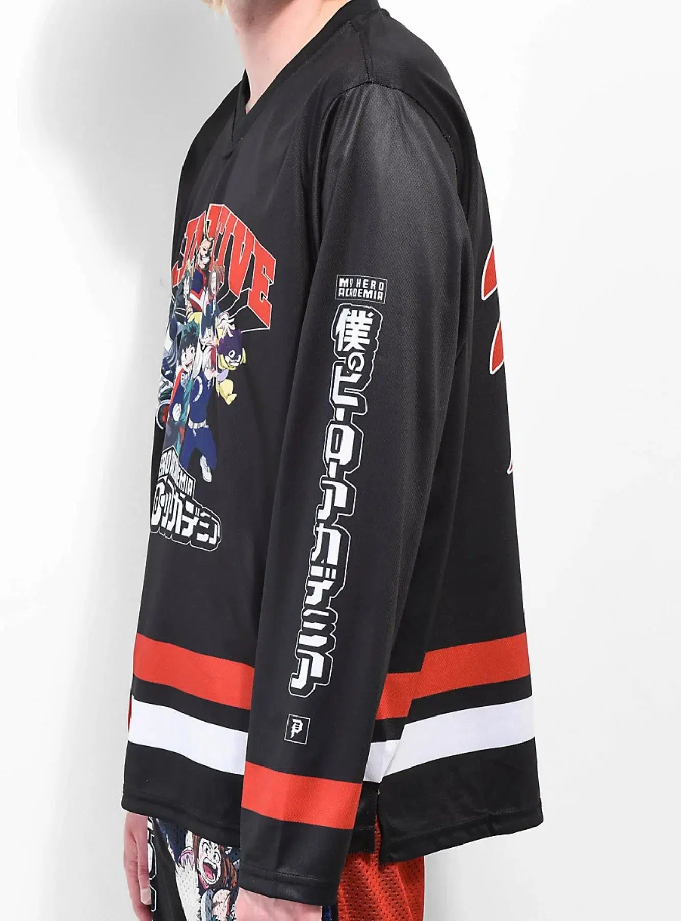 Primitive x My Hero Academia Black Hockey Jersey