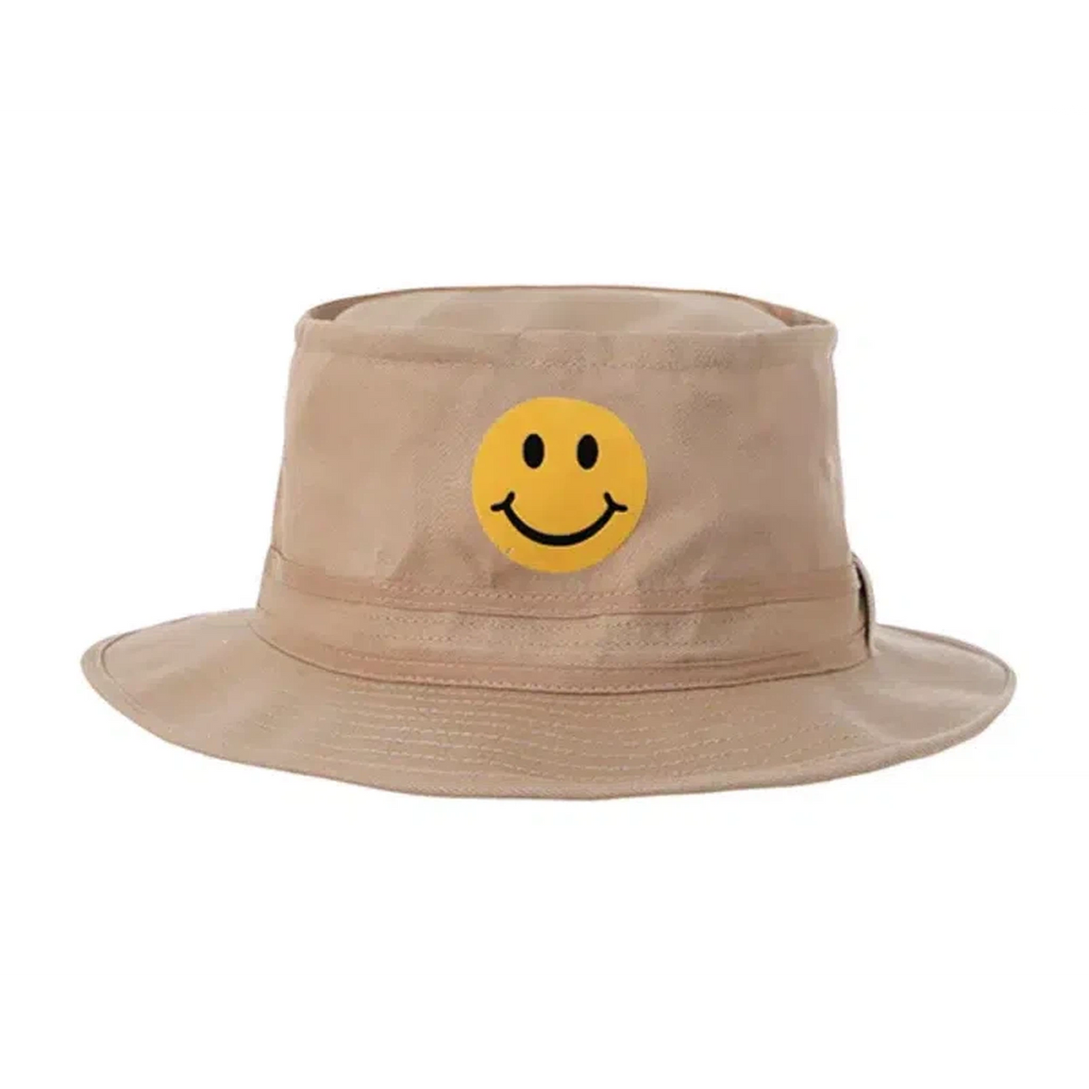 McNairy & Co. Smiley Face Khaki Cotton Woody Pork Pie Style Bucket Hat