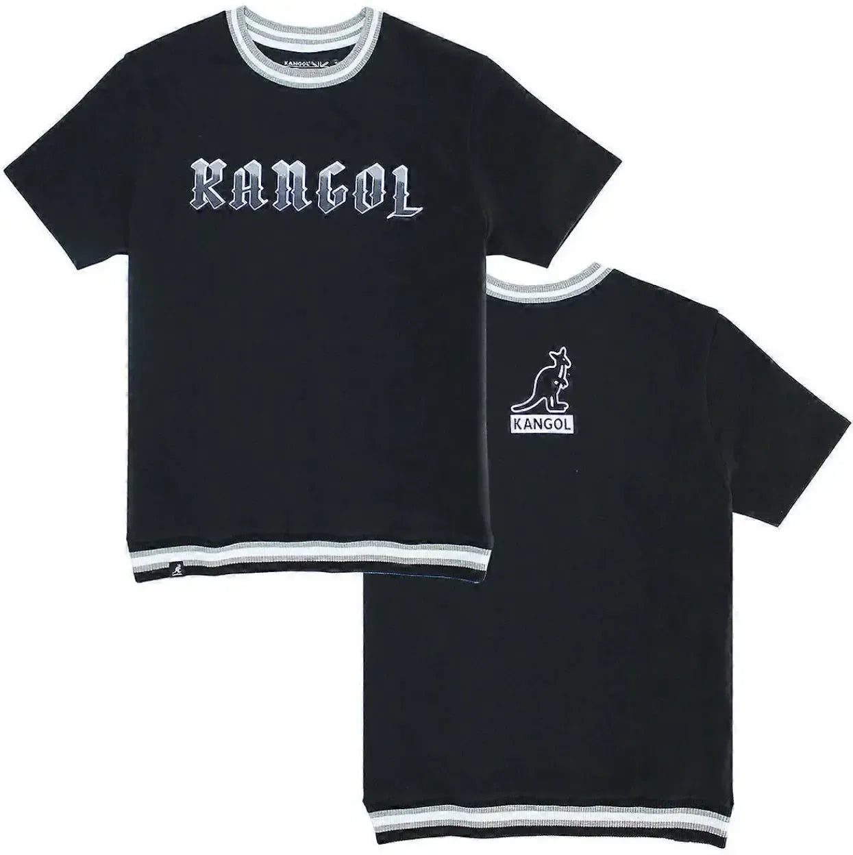 Kangol Game Day Black Heavyweight Crew Neck Black T-Shirt