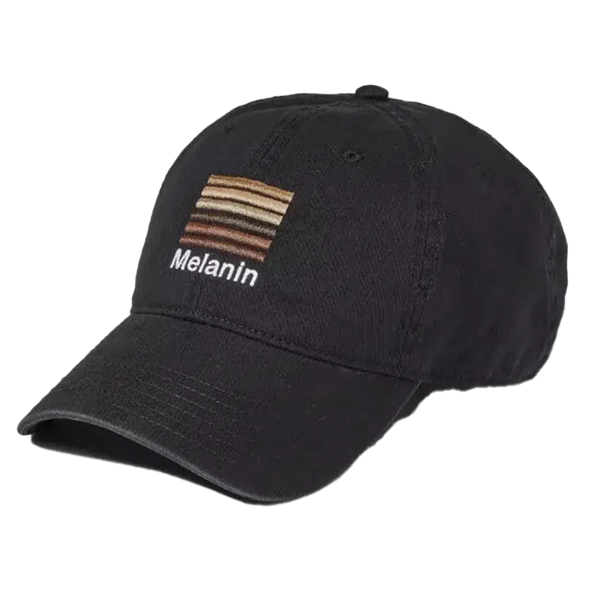 Melanin Adjustable Black Strap Back Cap Hat