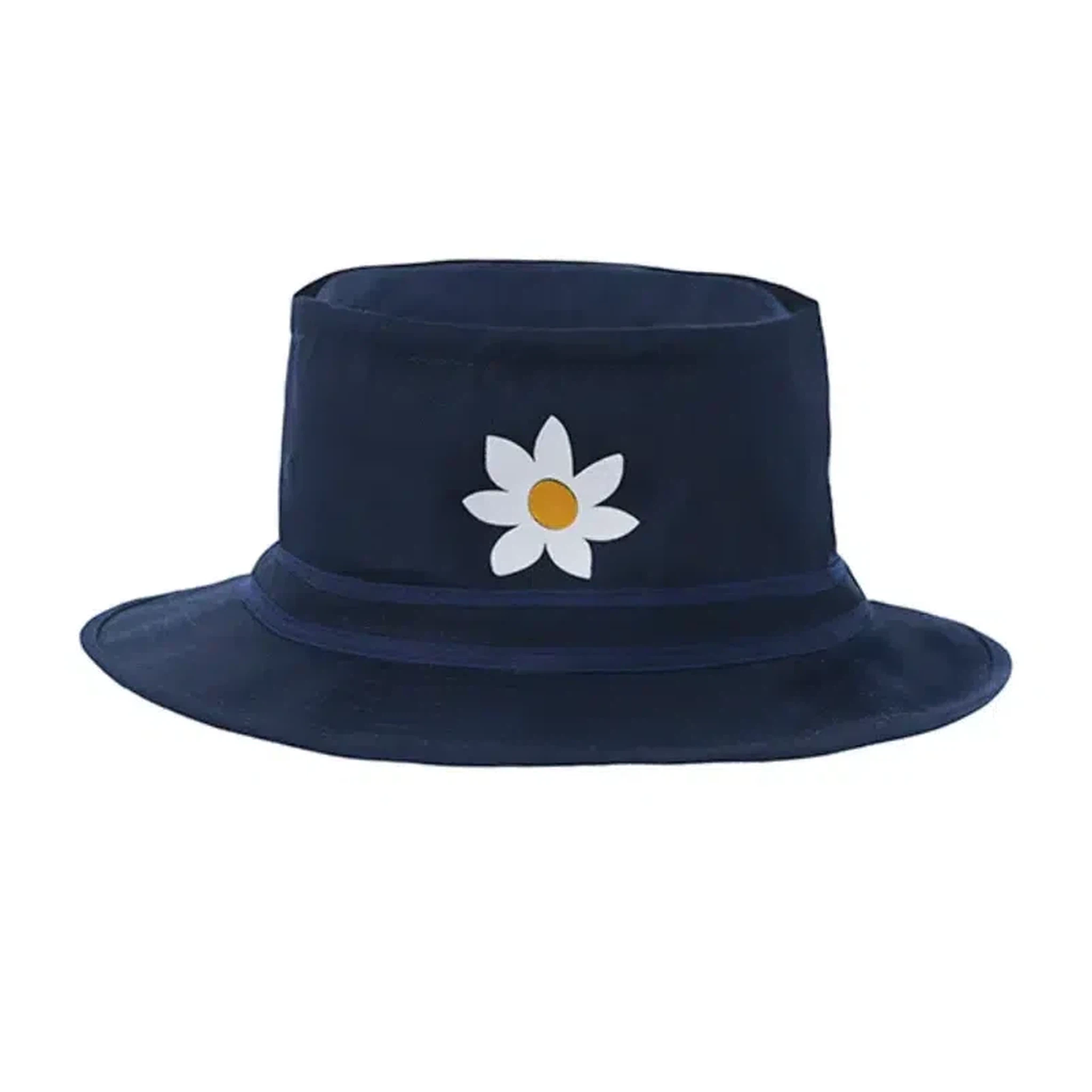 McNairy & Co. Navy Blue Woody Daisy Fitted Pork Pie Style Bucket Hat