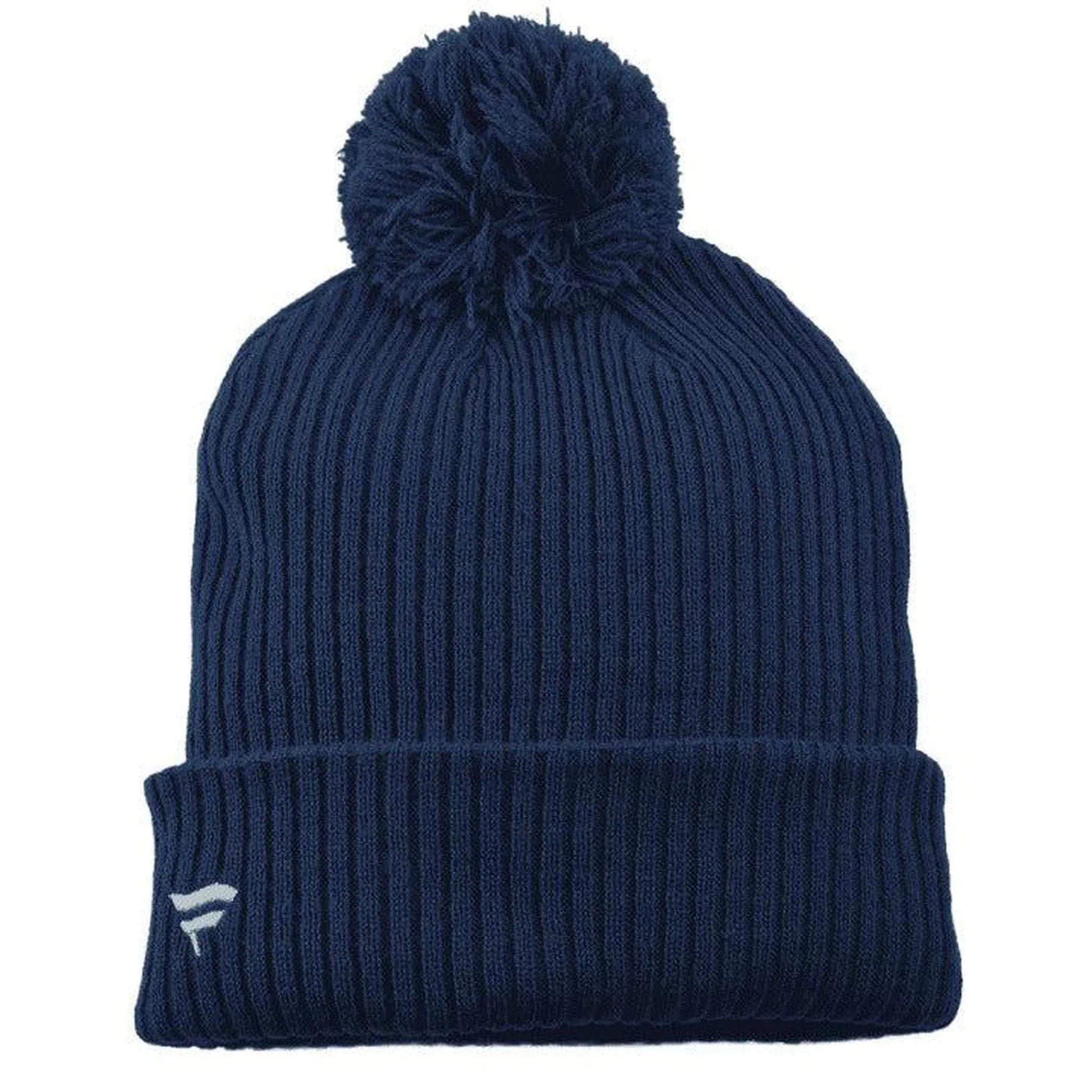 Seattle Kraken Deep Sea Blue Primary NHL Logo Ribbed Cuffed Pom Knit Hat