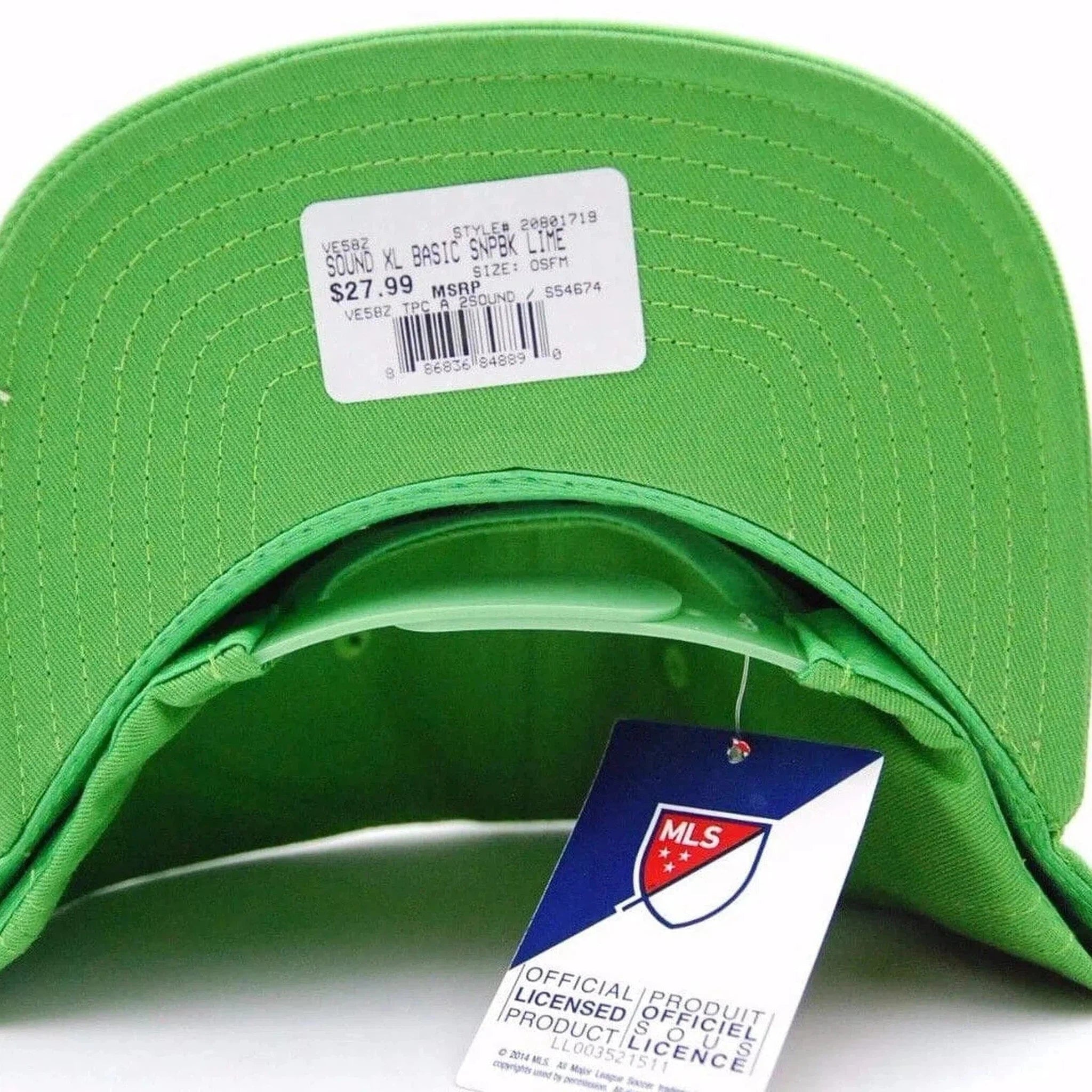 Seattle Sounders FC Adidas VE58Z MLS Team Soccer Snapback Hat Adjustable Cap