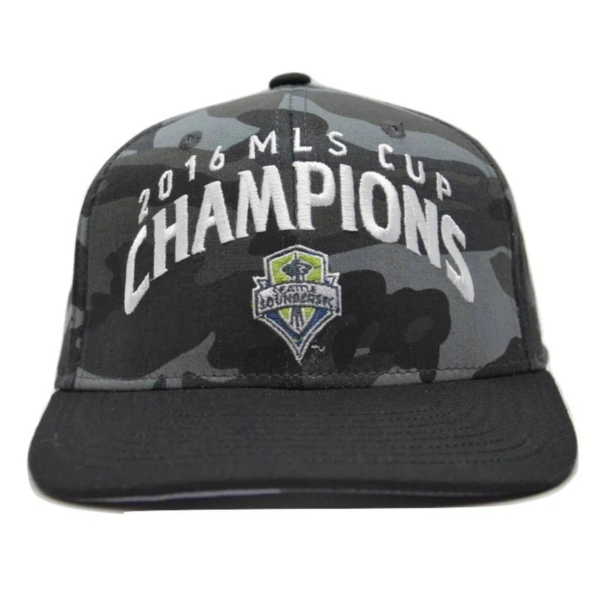 Seattle Sounders FC adidas 2016 MLS Cup Soccer Champions Camo Snapback Hat