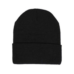 Self Made Black Cuffed Knit Winter Hat Watch Cap Beanie