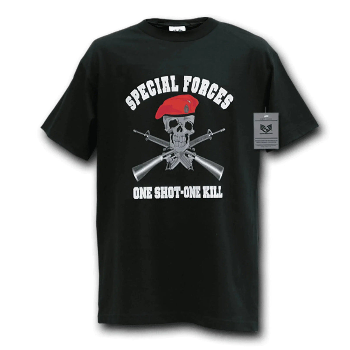 Special Forces One Shot One Kill Tactical Military Graphic Black Men's T-Shirt