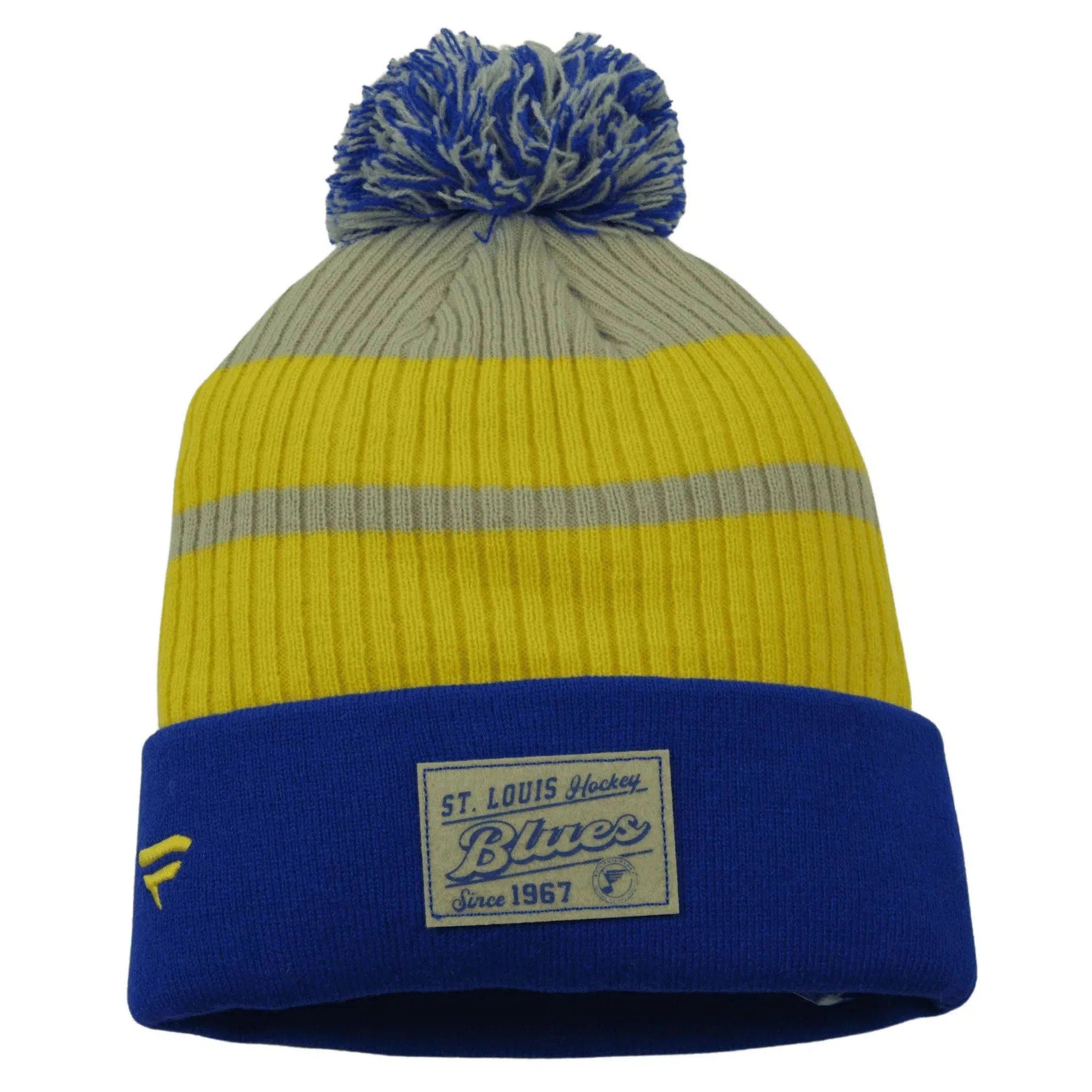 St. Louis Blues Vintage NHL Hockey Throwback Pom Pom Knit Winter Hat Beanie