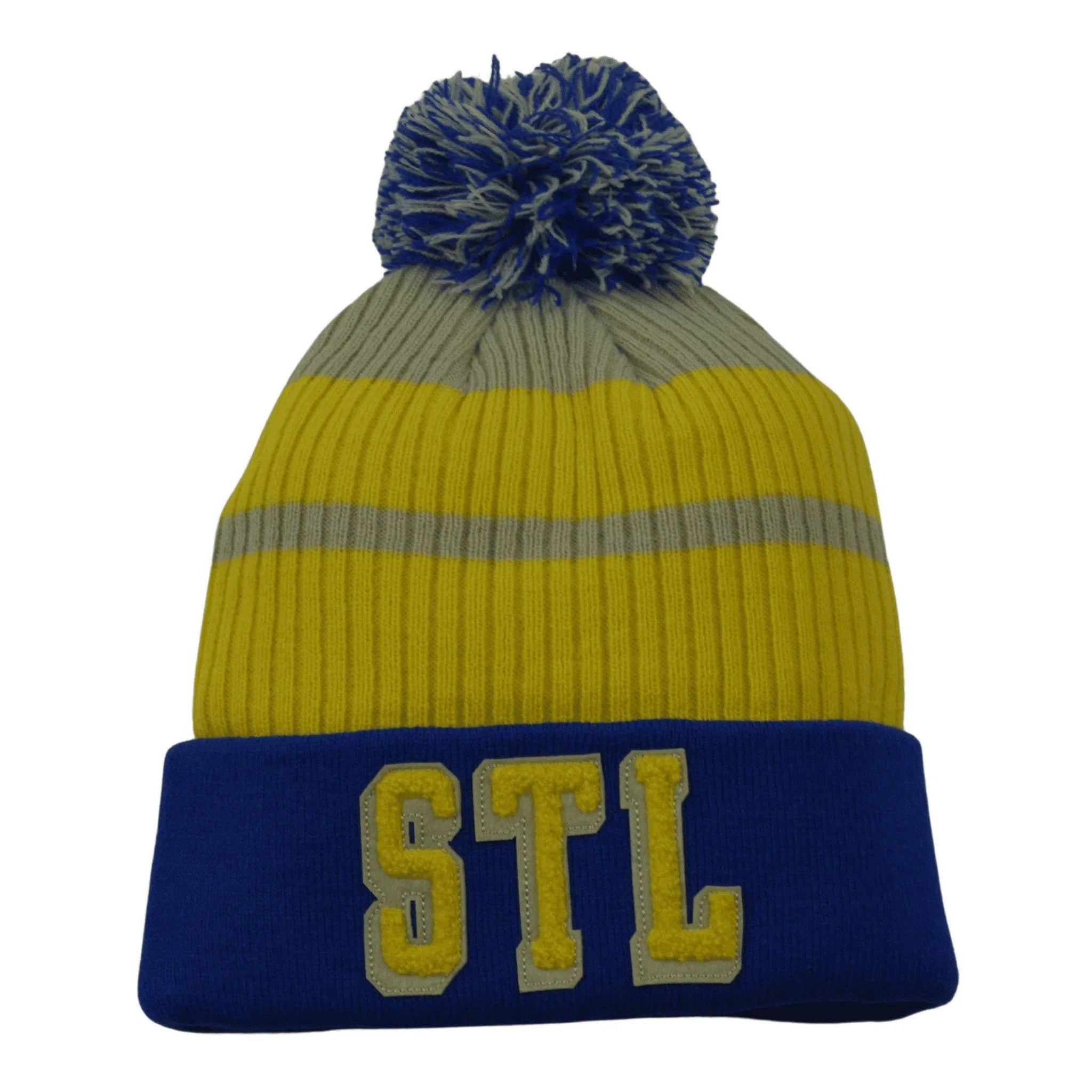 St. Louis Blues Vintage NHL Hockey Throwback Pom Pom Knit Winter Hat Beanie