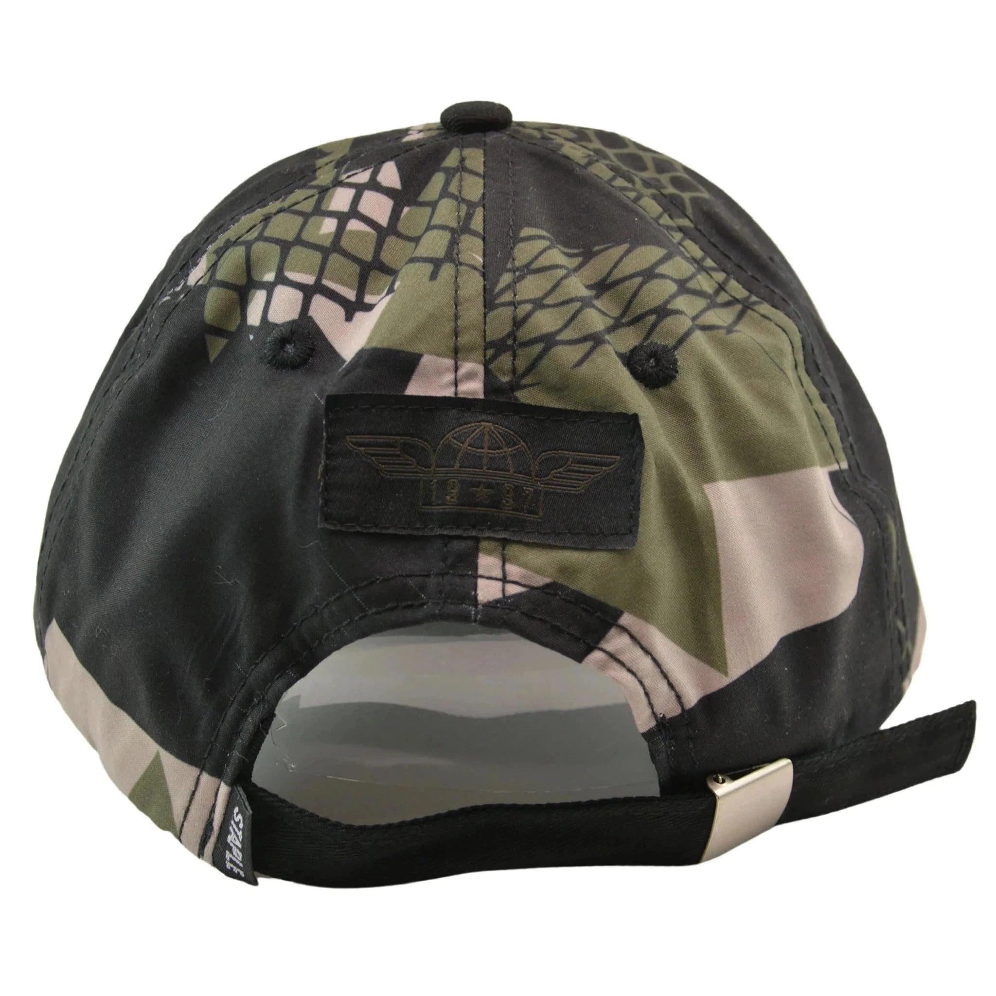 Staple Pigeon Logo Olive Camouflage Relaxed Fit Nylon Dad Hat