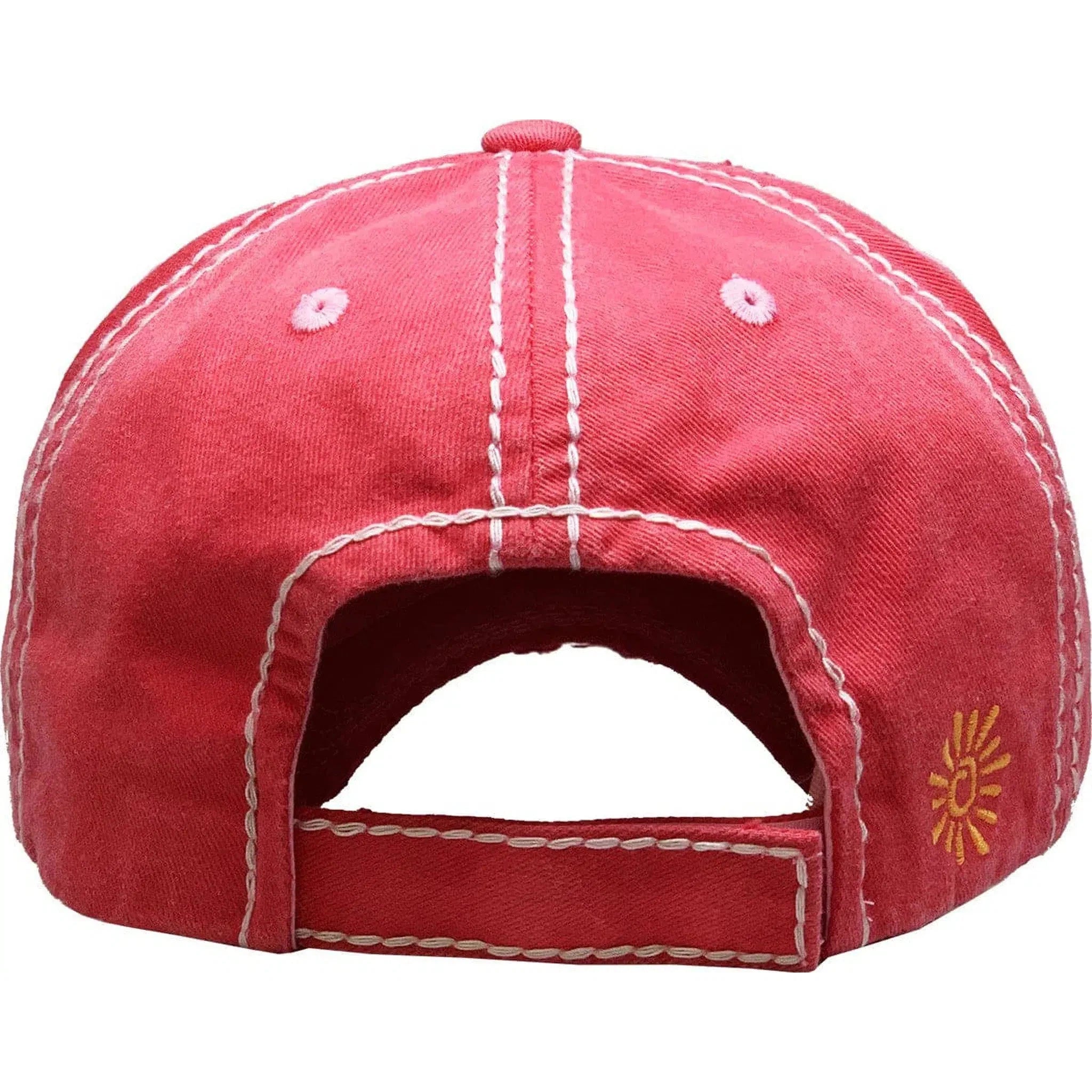 Sun Kissed Vintage Distressed Adjustable Hot Pink Women's Baseball Hat
