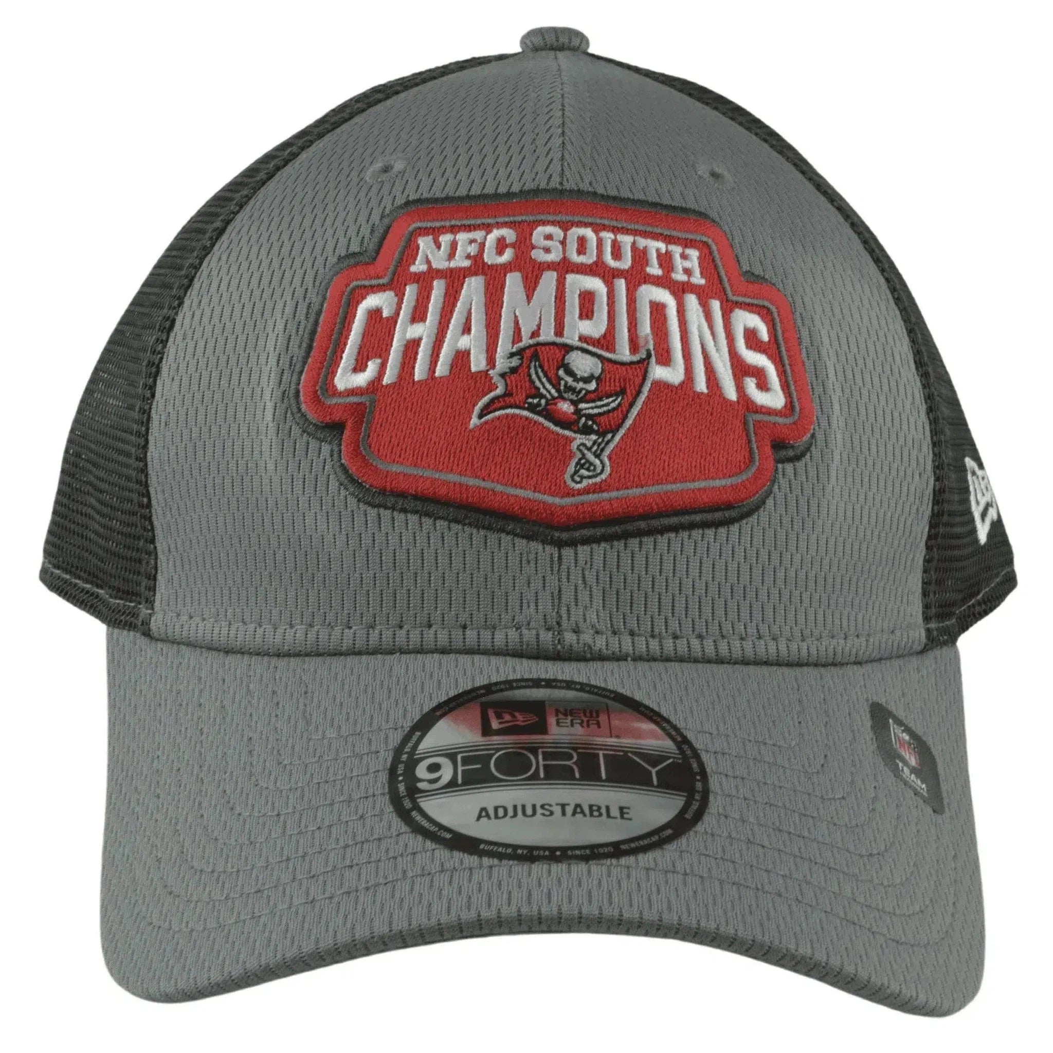 Tampa Bay Buccaneers New Era 9FORTY NFC South Conference Champions 2Tone Gray NFL Hat