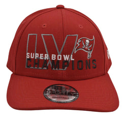 Tampa Bay Buccaneers New Era 9FORTY Super Bowl LV NFL Champions Adjustable Red Hat