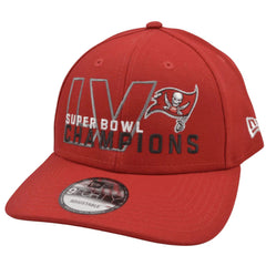 Tampa Bay Buccaneers New Era 9FORTY Super Bowl LV NFL Champions Adjustable Red Hat