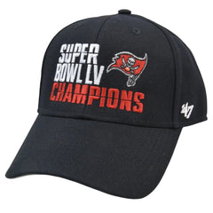 Tampa Bay Buccaneers Super Bowl LV NFL Champions Adjustable Black Hat by '47