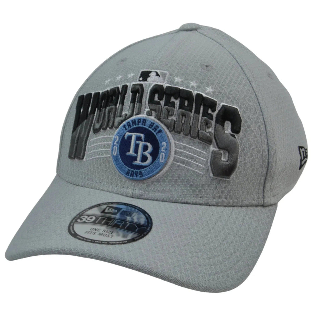 Tampa Bay Rays New Era 39THIRTY Light Gray World Series Champs MLB Baseball Hat