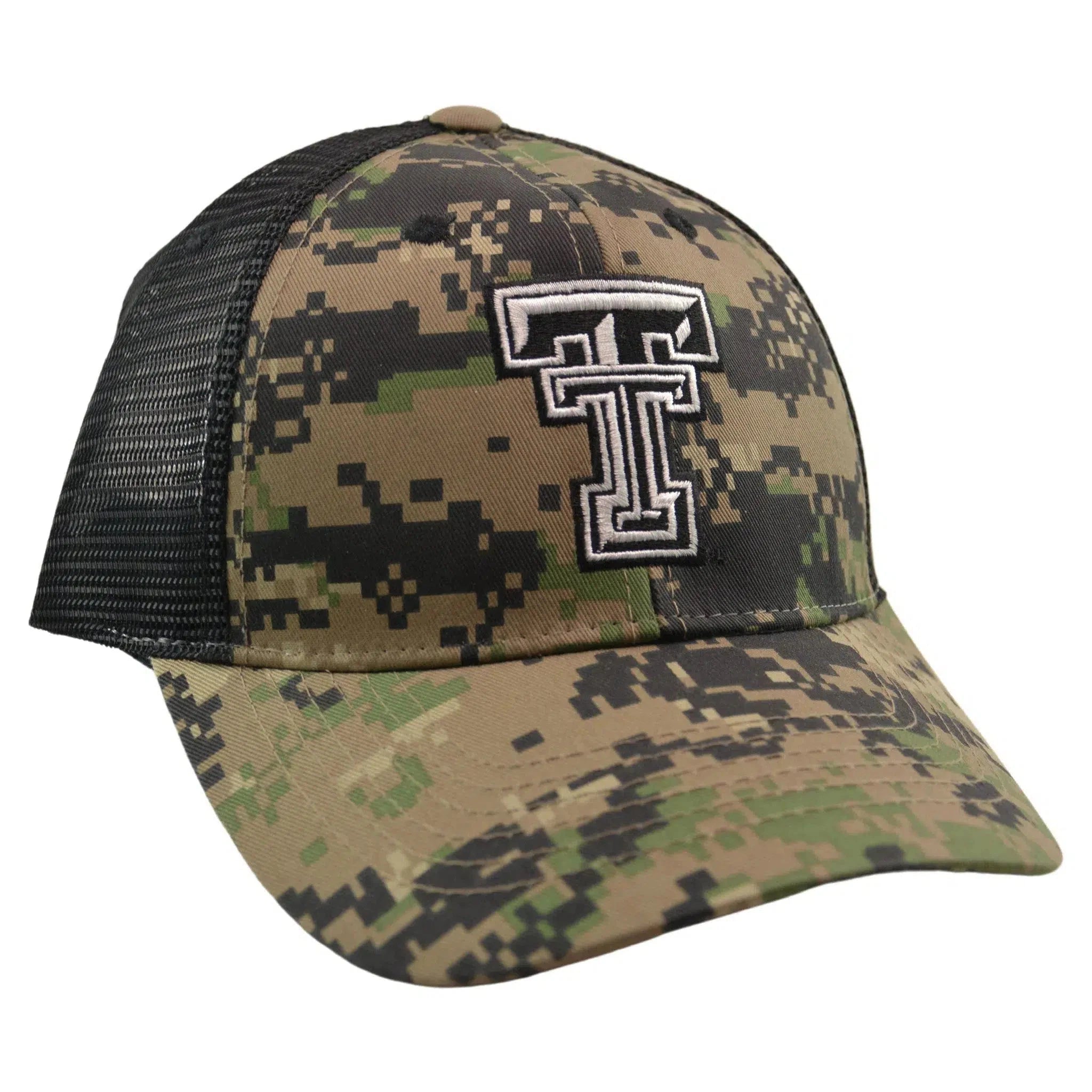 Texas Tech Red Raiders NCAA Digital Camo & Black Mesh Back Truckers Hat