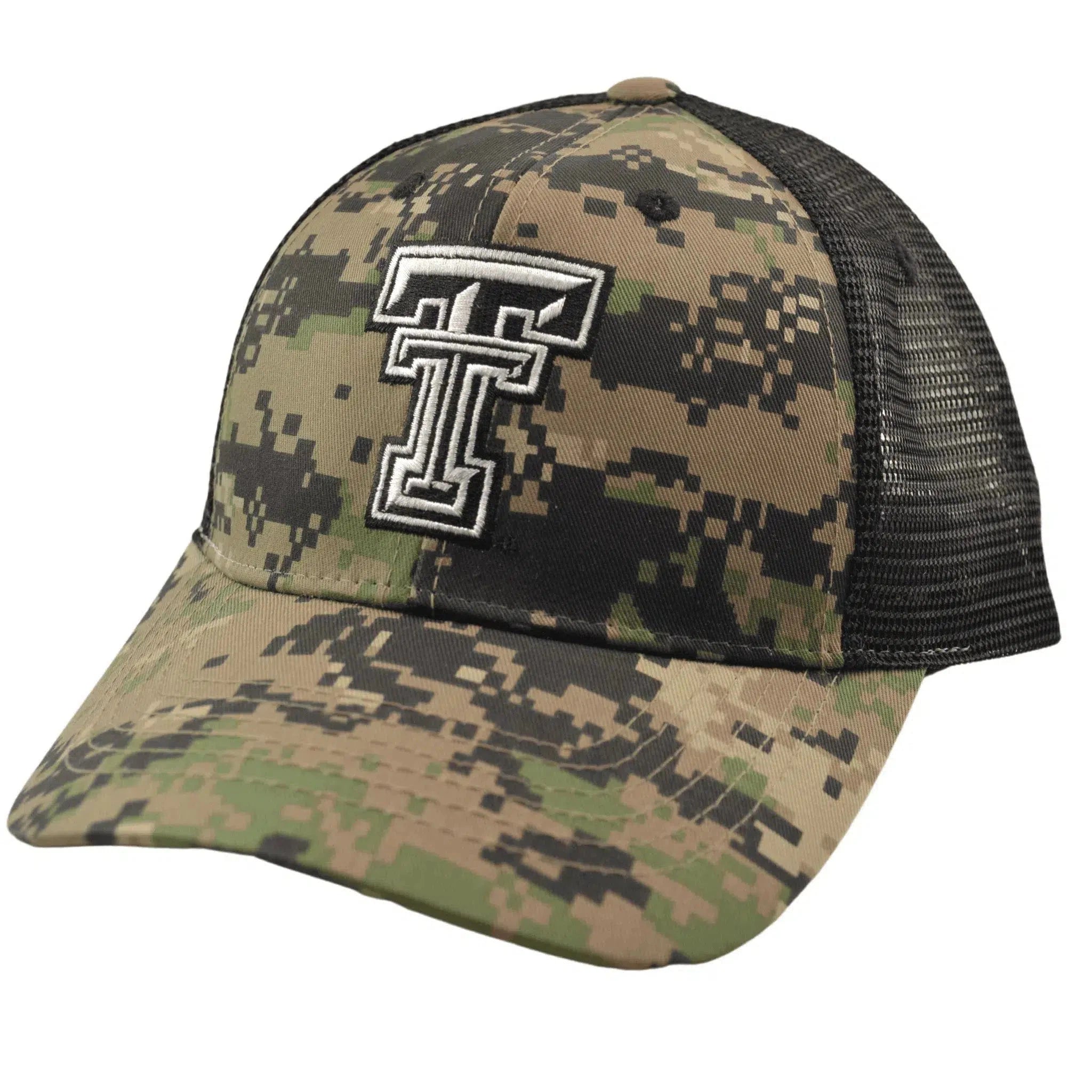 Texas Tech Red Raiders NCAA Digital Camo & Black Mesh Back Truckers Hat