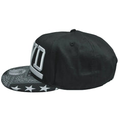 The Rag Palm Tree Adjustable Snapback Black Flat Bill Cap Hat