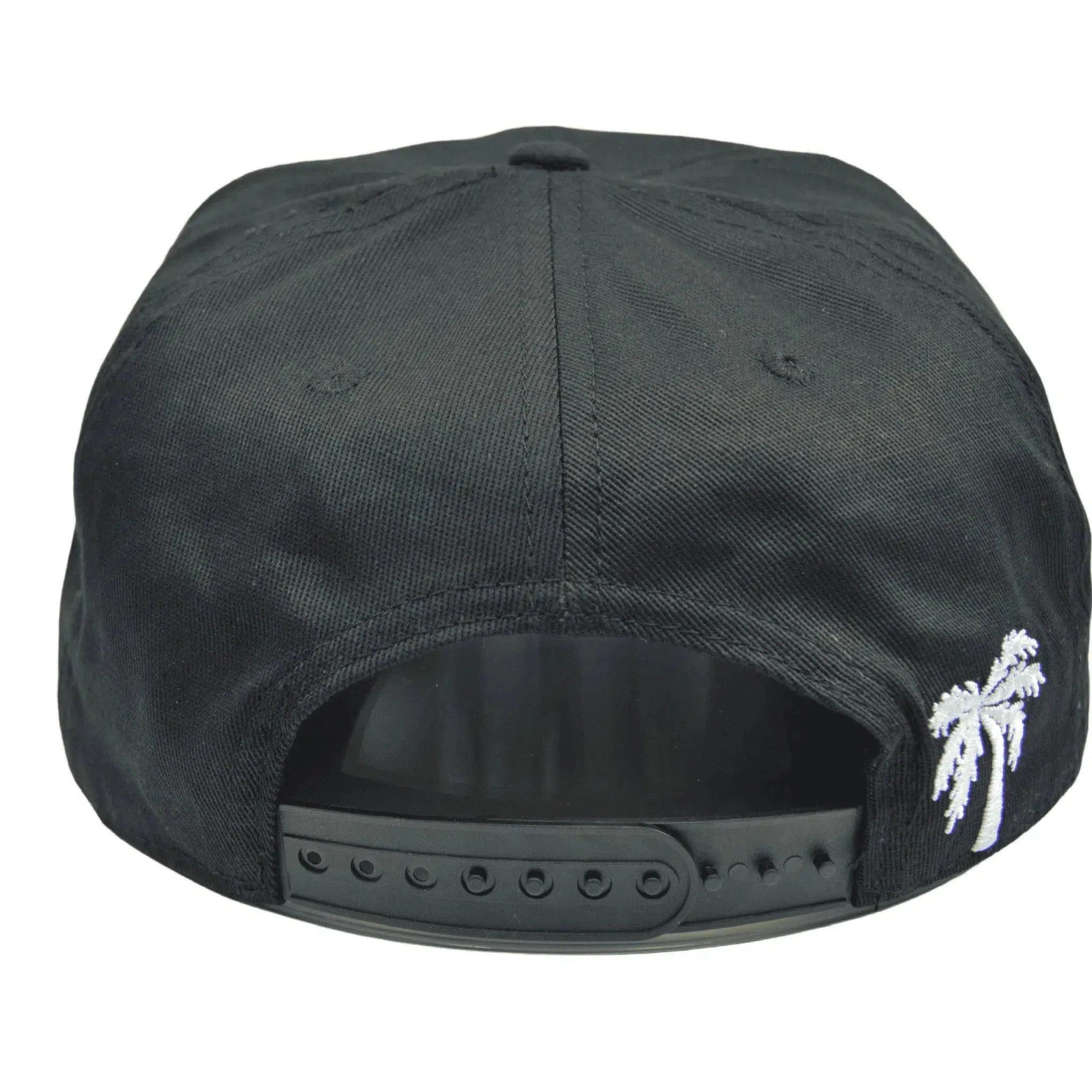 The Rag Palm Tree Adjustable Snapback Black Flat Bill Cap Hat