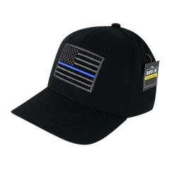 Thin Blue Line Flag Relaxed Fit Support Police Ripstop Tactical Hat by Rapid Dominance