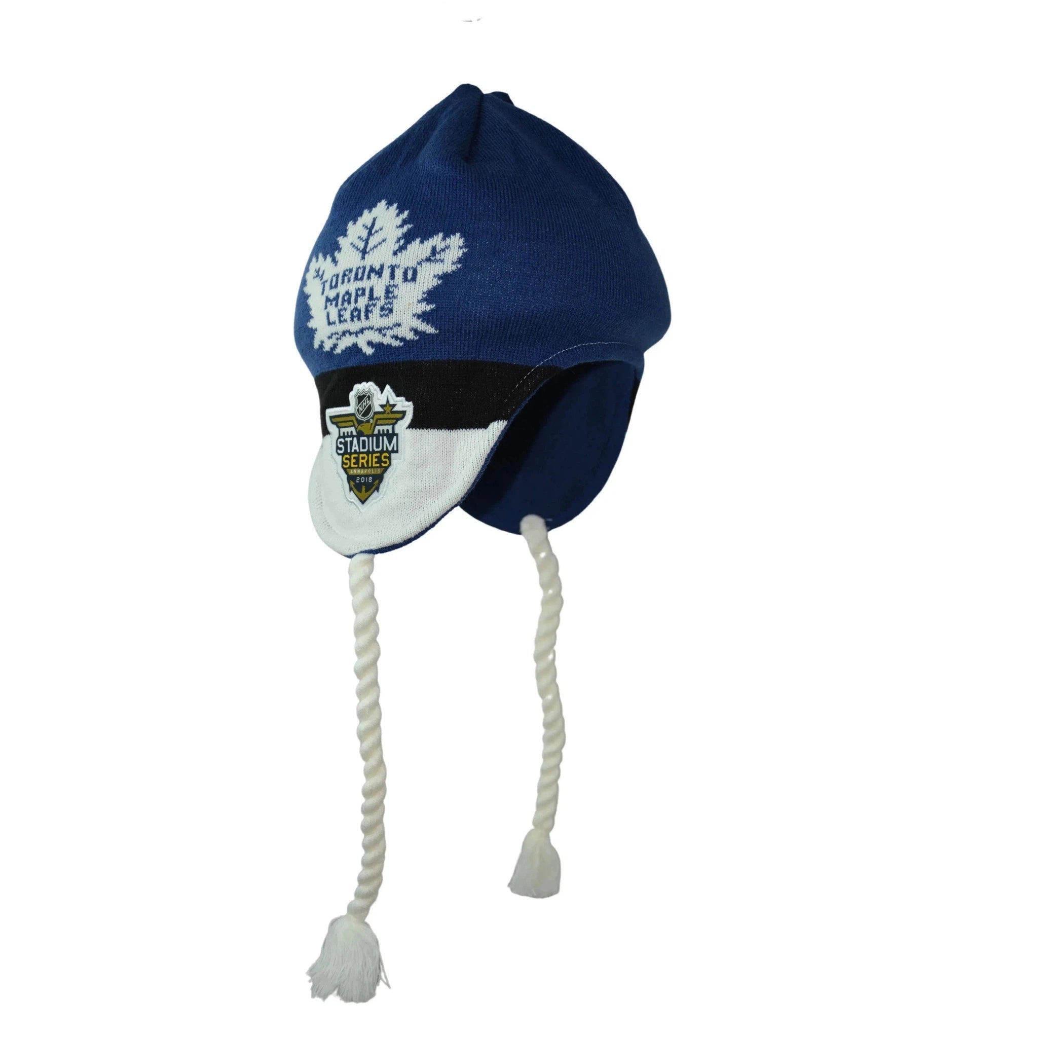 Toronto Maple Leafs NHL Stadium Series Team Logo Tassel Knit Winter Beanie