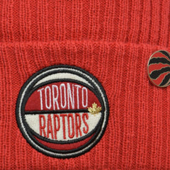 Toronto Raptors New Era NBA Draft Pin Basketball Pom Knit Beanie Hat