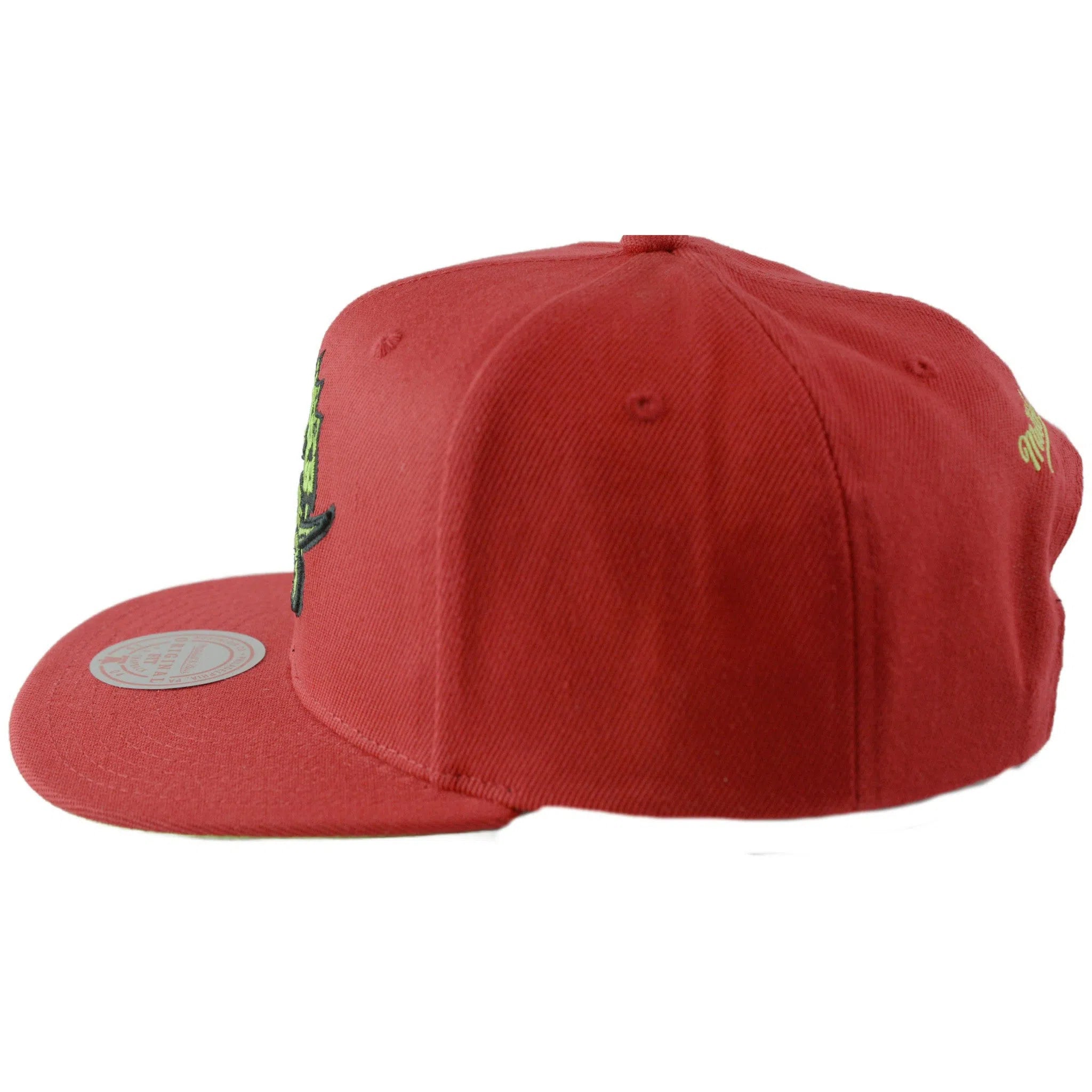 Toronto Raptors NBA Reverse Grinch Men's Basketball Snapback Cap Flat bill Hat by Mitchell & Ness